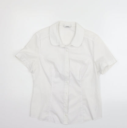 George Womens White   Basic Button-Up Size 12