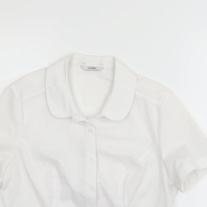 George Womens White   Basic Button-Up Size 12
