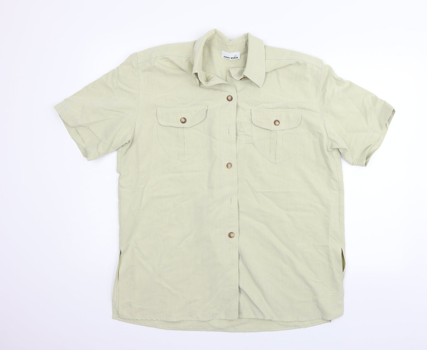Womens UK Size 14 Gerry Weber Beige Basic Button-Up