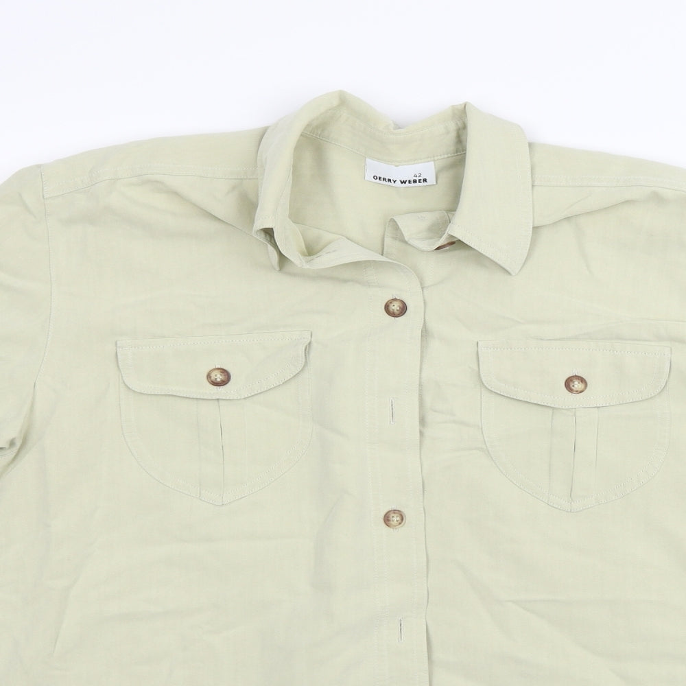 Womens UK Size 14 Gerry Weber Beige Basic Button-Up