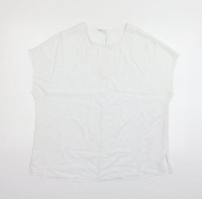 Womens UK Size 20 Preworn White Basic Blouse
