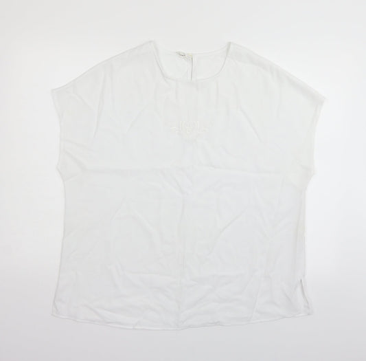 Womens UK Size 20 Preworn White Basic Blouse
