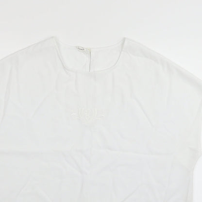 Womens UK Size 20 Preworn White Basic Blouse