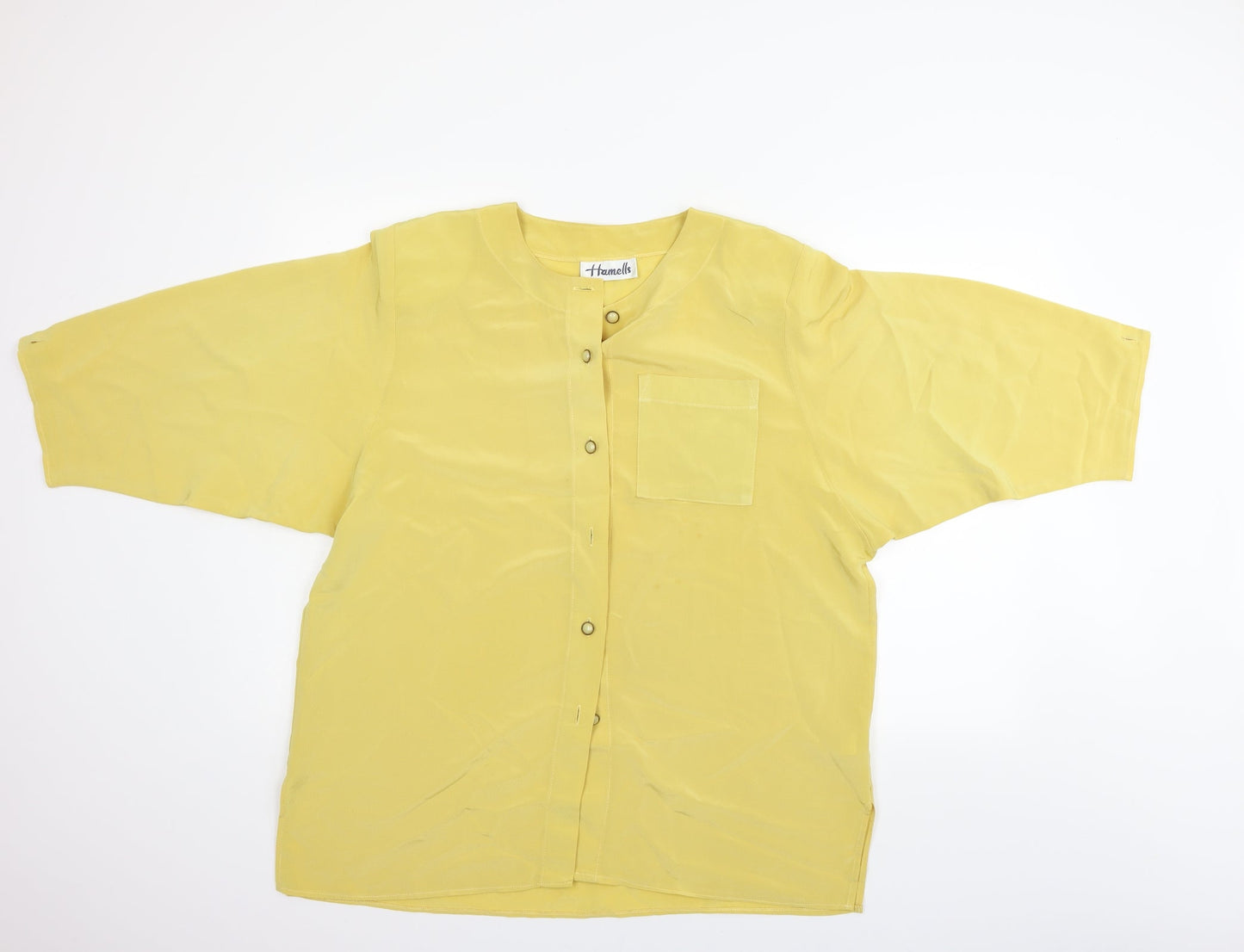 Hamells Womens Yellow   Basic Blouse Size 16