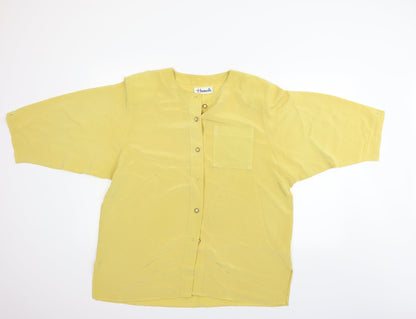 Hamells Womens Yellow   Basic Blouse Size 16