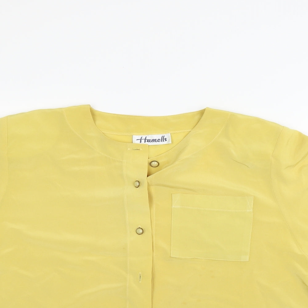 Hamells Womens Yellow   Basic Blouse Size 16