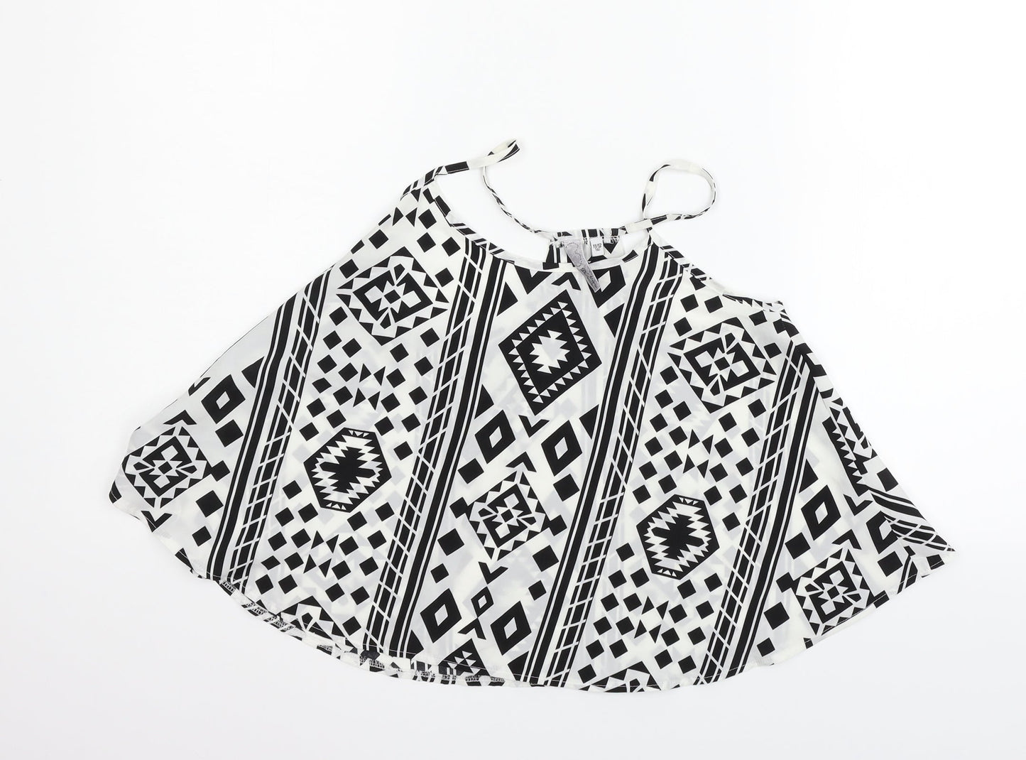Young Dimension Girls White Geometric  Basic T-Shirt Size 11-12 Years