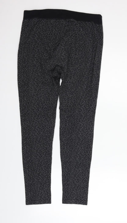 Diva Feva Womens Black Geometric  Jegging Leggings Size L L24 in