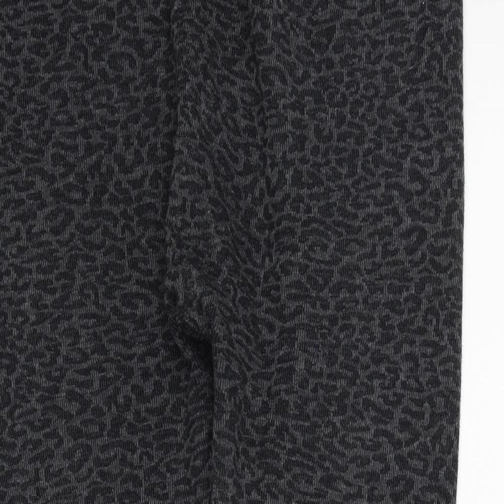 Diva Feva Womens Black Geometric  Jegging Leggings Size L L24 in
