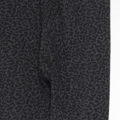 Diva Feva Womens Black Geometric  Jegging Leggings Size L L24 in