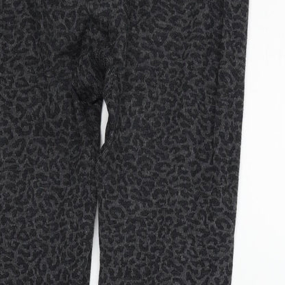 Diva Feva Womens Black Geometric  Jegging Leggings Size L L24 in