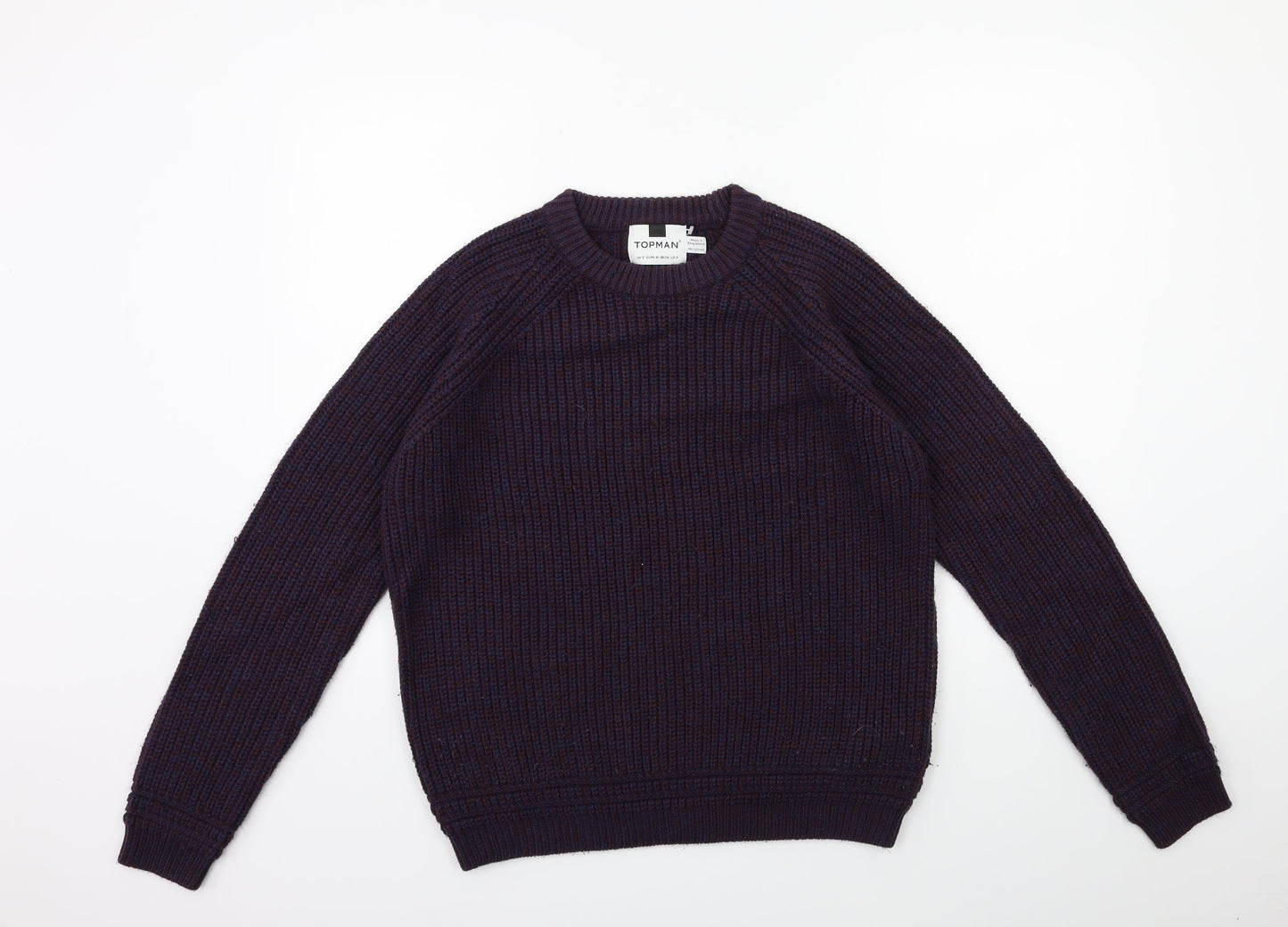 Topshop Mens Purple  Knit Pullover Jumper Size S