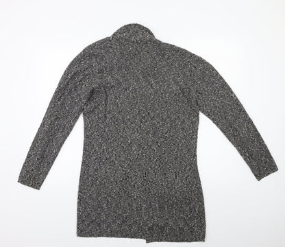 PLANET Womens Grey  Knit Cardigan Jumper Size S
