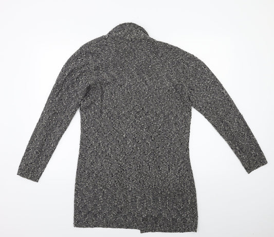 PLANET Womens Grey  Knit Cardigan Jumper Size S
