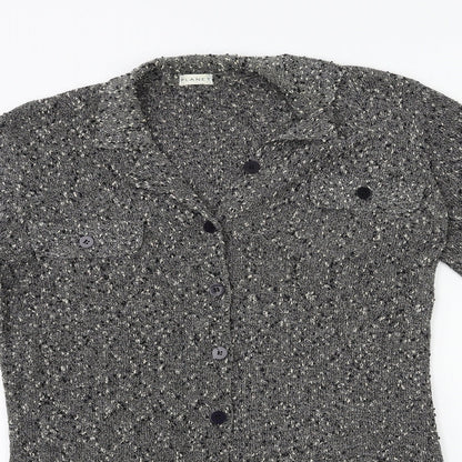 PLANET Womens Grey  Knit Cardigan Jumper Size S
