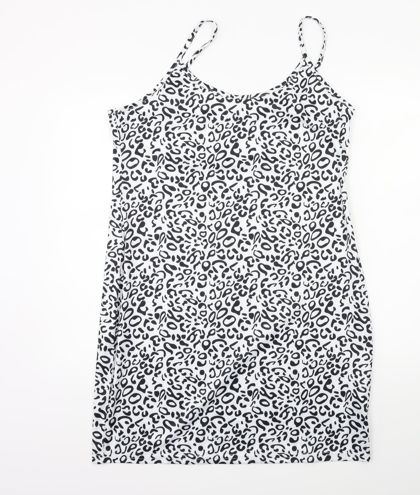 SheIn Womens White Animal Print  Tank Dress  Size XL