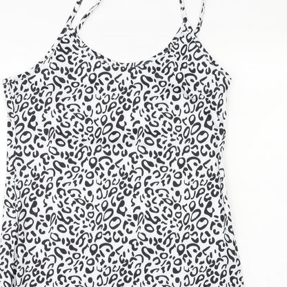 SheIn Womens White Animal Print  Tank Dress  Size XL