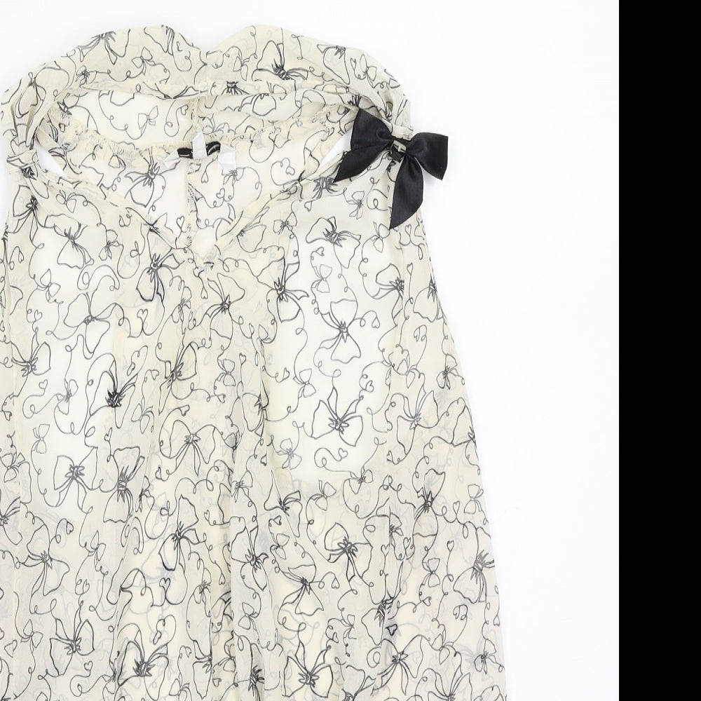 Womens UK Size 12 Newlook Beige Basic Blouse