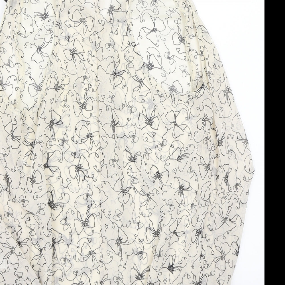 Womens UK Size 12 Newlook Beige Basic Blouse