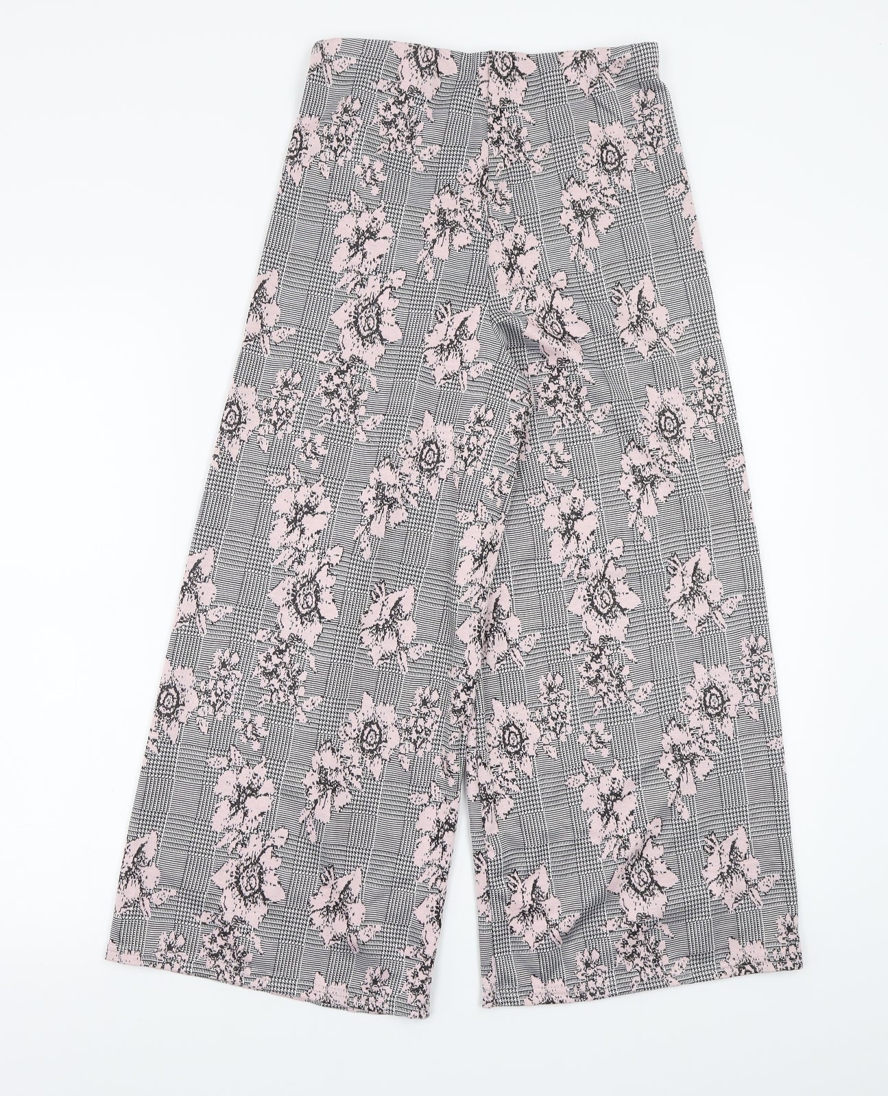 Primark Womens Grey Floral  Trousers  Size 10 L23 in