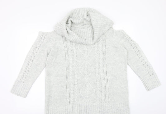 Peacocks Womens Grey   Pullover Jumper Size M