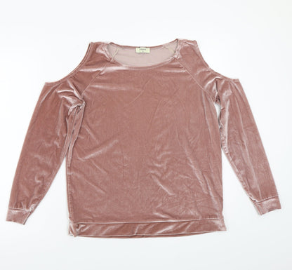 Papaya Womens Pink   Basic T-Shirt Size 10