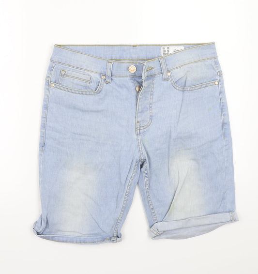 Denim & Co. Womens Blue   Cut-Off Shorts Size 30