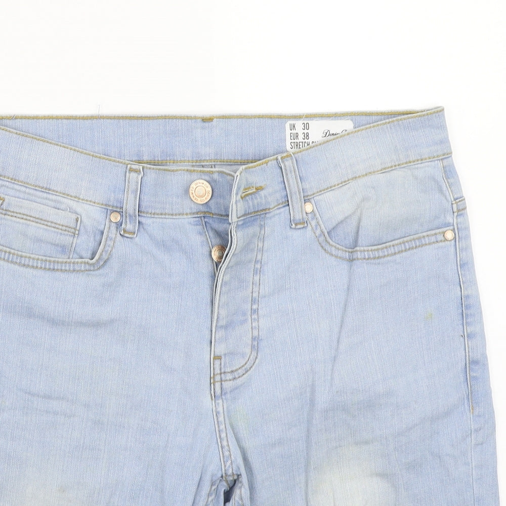 Denim & Co. Womens Blue   Cut-Off Shorts Size 30