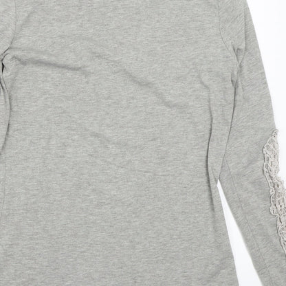 Womens UK Size S Zanzea Grey Basic T-Shirt