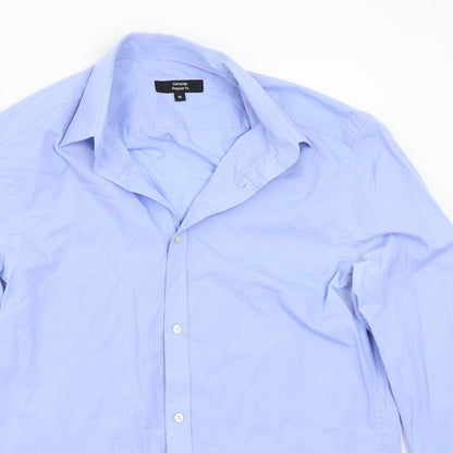George Mens Blue    Button-Up Size 15