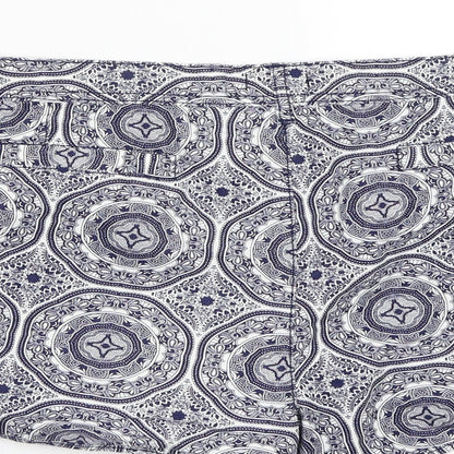 F&F Womens Blue Geometric  Bermuda Shorts Size 20