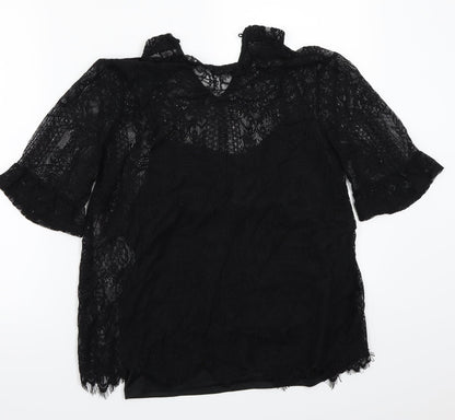Villa Womens Black   Basic Blouse Size 12