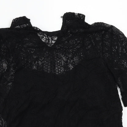Villa Womens Black   Basic Blouse Size 12