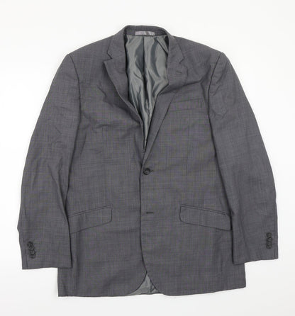 Mens UK Size 40 Greenwoods Regular Grey Suit Jacket