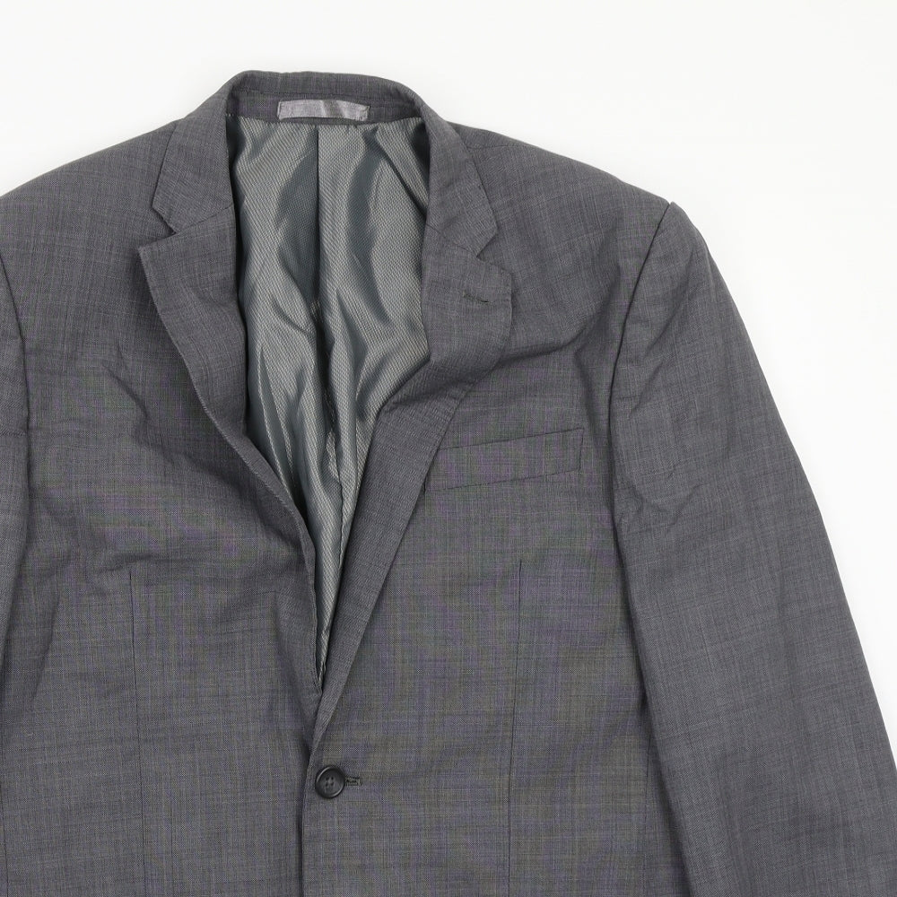 Mens UK Size 40 Greenwoods Regular Grey Suit Jacket