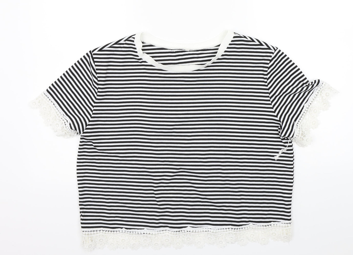 Womens UK Size XL Preworn White Basic T-Shirt
