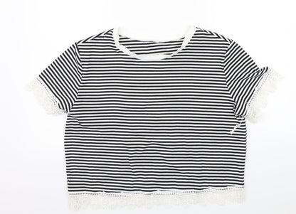 Womens UK Size XL Preworn White Basic T-Shirt