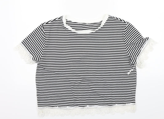 Womens UK Size XL Preworn White Basic T-Shirt