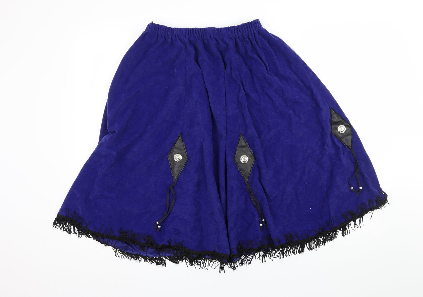 Doo Little Womens Blue  Velour Flare Skirt Size M