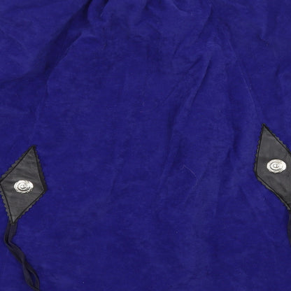 Doo Little Womens Blue  Velour Flare Skirt Size M