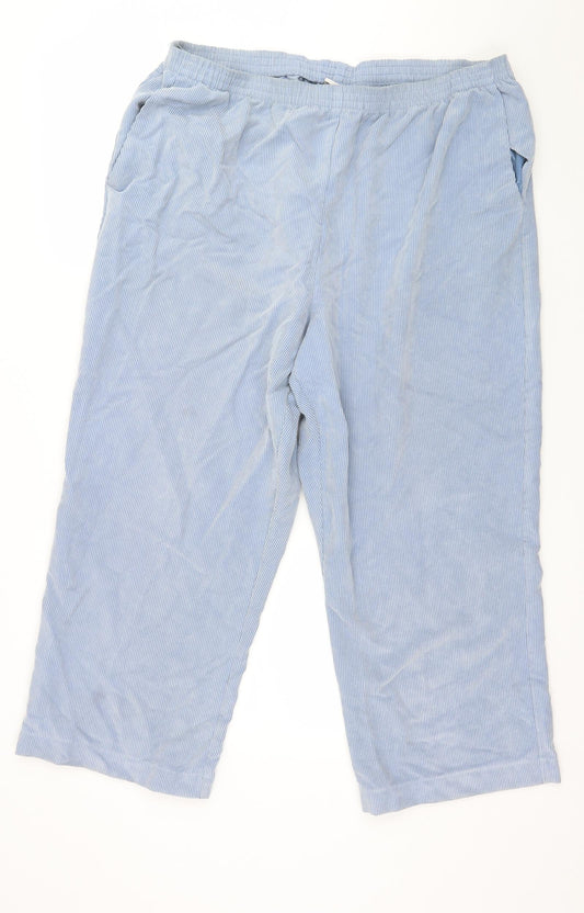 Alfred Dunner Womens Black  Corduroy Trousers  Size 18 L25 in