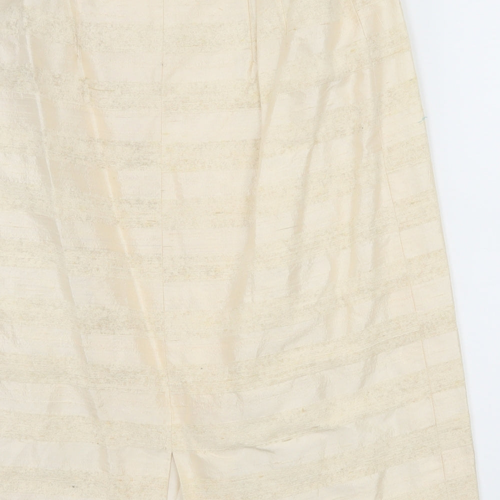 Rosemaria Womens Ivory Striped  Straight & Pencil Skirt Size 26 in