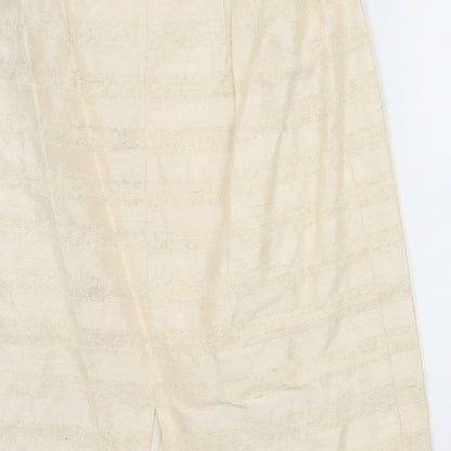 Rosemaria Womens Ivory Striped  Straight & Pencil Skirt Size 26 in