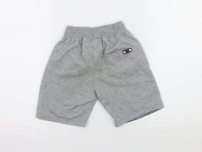 Just Kids Boys Green Geometric Jersey Sweat Shorts Size 4-5 Years