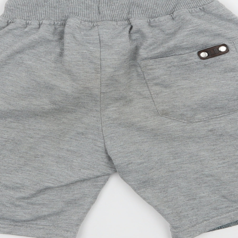 Just Kids Boys Green Geometric Jersey Sweat Shorts Size 4-5 Years
