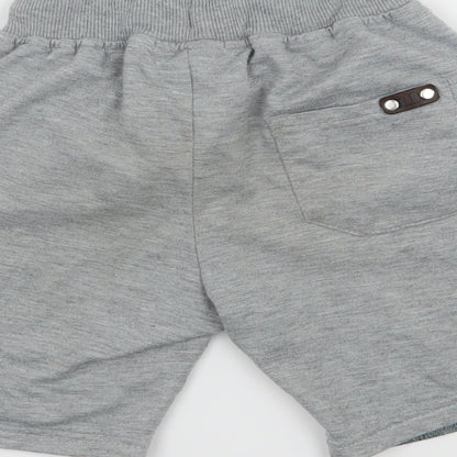 Just Kids Boys Green Geometric Jersey Sweat Shorts Size 4-5 Years