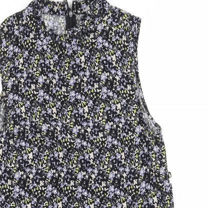Womens UK Size 8 NEXT Black Basic Blouse