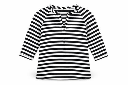 Tu Womens Black Striped  Basic Blouse Size 12