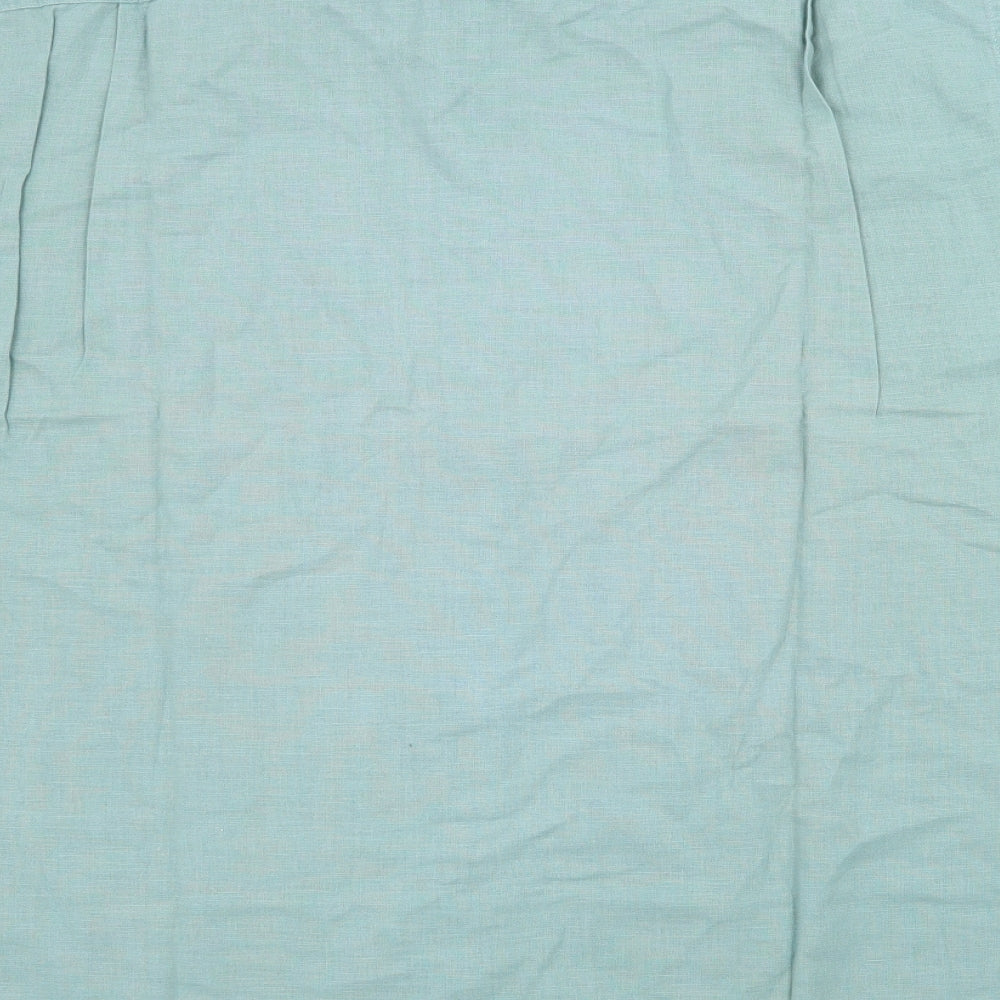 Mens UK Size M Classic Casuals Green  Button-Up Short Sleeve Casual Shirt