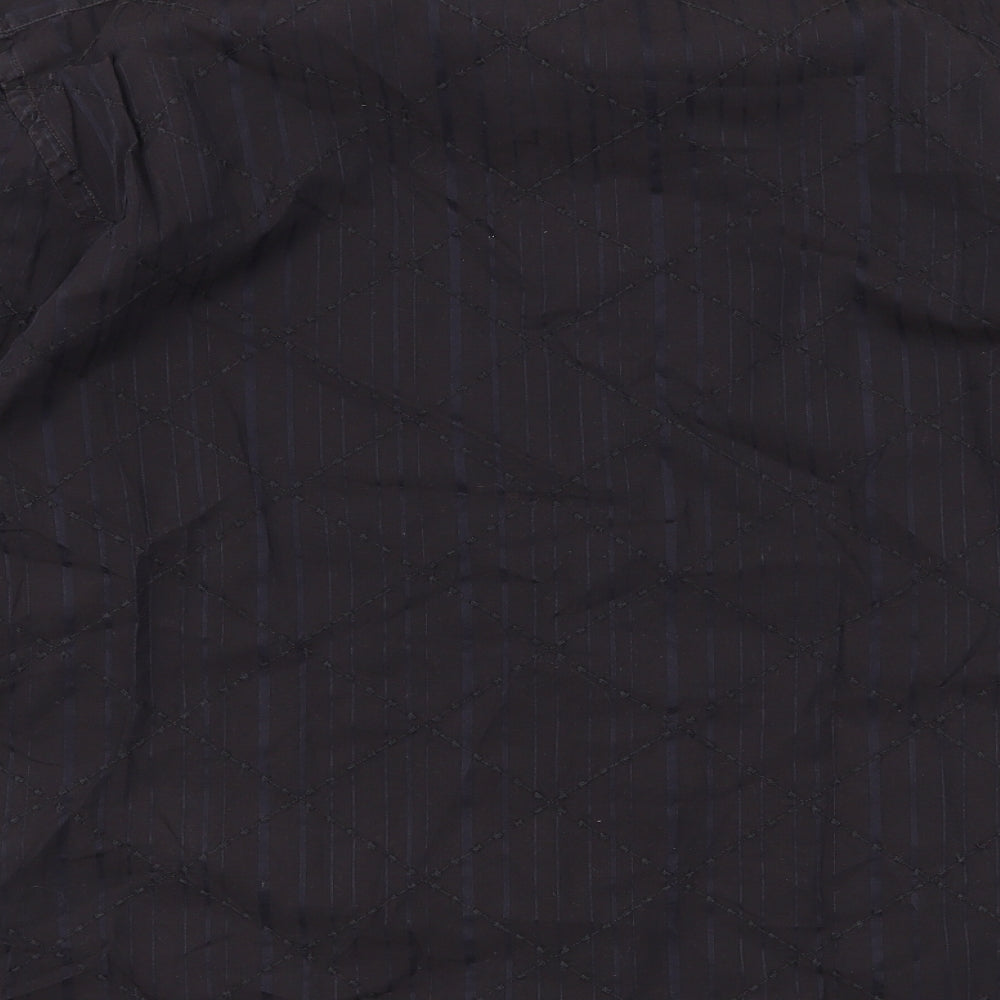 Mens UK Size L NEXT Black  Button-Up Long Sleeve Casual Shirt